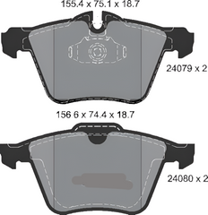 Front Brake Pad C2C35440 2407901 2580301 P36027 Compatible With JAGUAR XF I  X250 & XJ X351