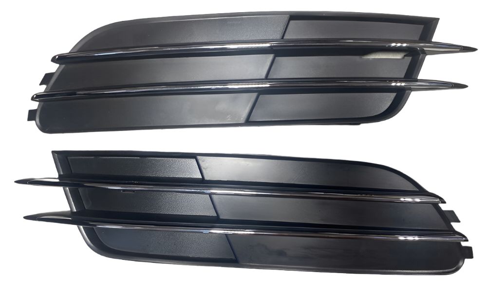 Fog Lamp Cover (Matt Black) Left 4GD807681 & Right 4GD807682 Compatible With AUDI A6 C7 2013-2015 Tag No.33
