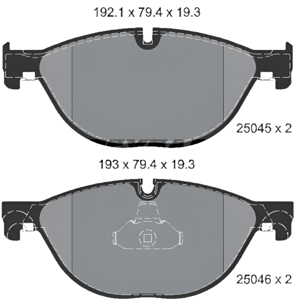 Front Brake Pad 34116775318 2504501 P06076 Compatible With BMW 5 Series F10 & 7 Series F02 & 6 Series F12