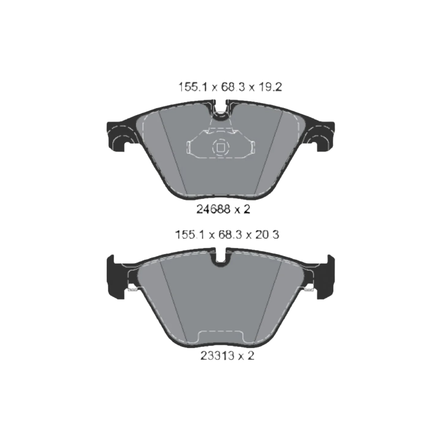 Front Brake Pad 34112449266 2468801 P06074  Compatible With BMW 5 Series F10