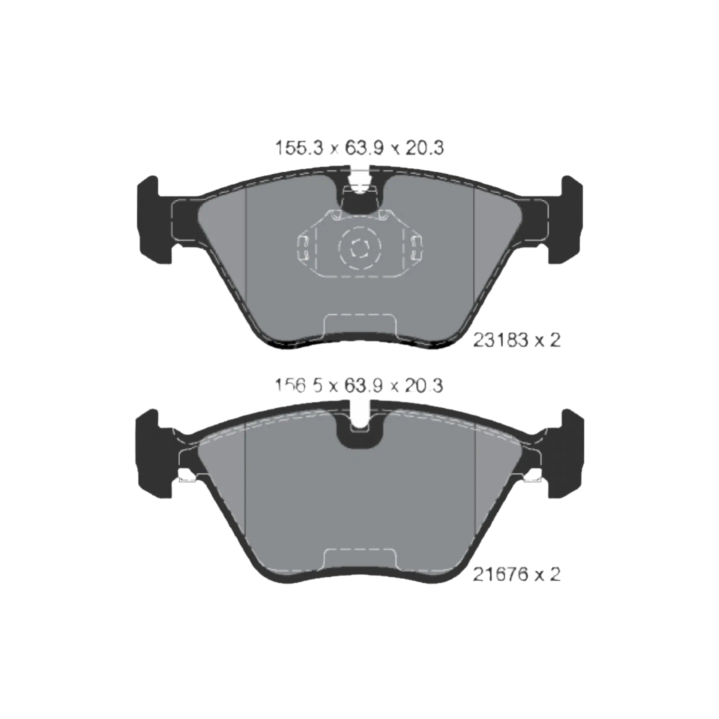 Front Brake Pad 34112157573 2318302 2318381 P06043 Compatible With BMW X3 E83
