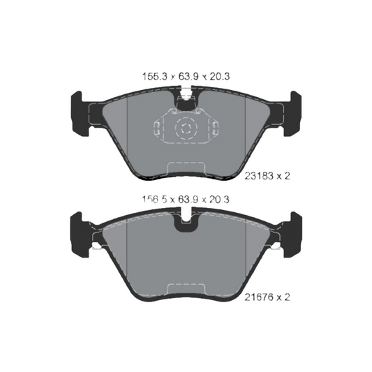 Front Brake Pad 34112157573 2318302 2318381 P06043 Compatible With BMW X3 E83