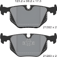 Rear Brake Pad 34211160685 2128201 P06016 Compatible With BMW X3 E83