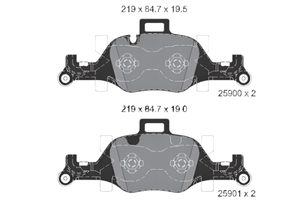 Front Brake Pad 34106883469 2590001  P060107  Compatible With BMW 3 Series G20 G80 G28 & 5 Series G30 F90 & 6 Series Gran Turismo G32 & 7 Series G11 G12 & X5 G05 F95