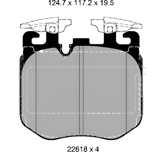 Front Brake Pad 34106888459 2261801 P060106 Compatible With BMW 3 Series G20 G80 G28 & 6 Series Gran Turismo G32 & 7 Series G11 G12 & X5 G05 F95