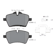 Front Brake Pad 34119804735  2398404  P06086 Compatible With MINI R56 & MINI COUNTRYMAN R60