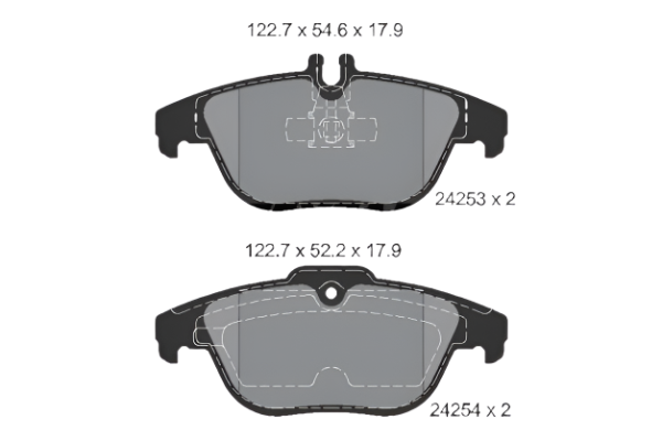 Rear Brake Pad A0064206120 2425301 P050068 Compatible With MERCEDES-BENZ C-CLASS W204 &  E-CLASS Coupe C207