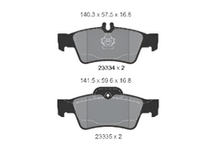 Rear Brake Pad A0034205120 2333403 P050052 Compatible With MERCEDES-BENZ CLS C218 & CLS C219 & E-CLASS W211 W212 & S-CLASS W220 W221