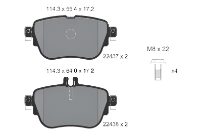 Rear Brake Pad A0004206000 2243701 P050136 Compatible With MERCEDES-BENZ E-CLASS W213 & CLS C257