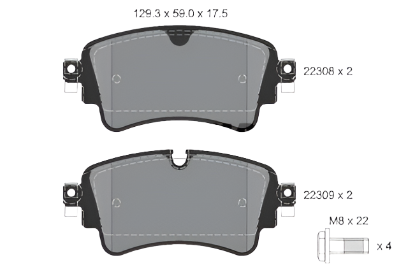 Rear Brake Pad 8W0698451F 2230801  P85154 Compatible With AUDI A4 B9 (8W2, 8WC) & A5 & A6 C8  & A8 D5 & Q7 Q5