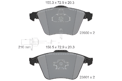 Front Brake Pad 8E0698151G 2395001 P85097 Compatible With AUDI A6 C6 4F