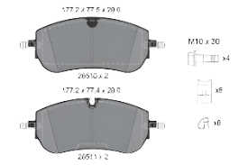 Front Brake Pad LR140696 2651001 P36038 Compatible With LAND ROVER DISCOVERY SPORT L550