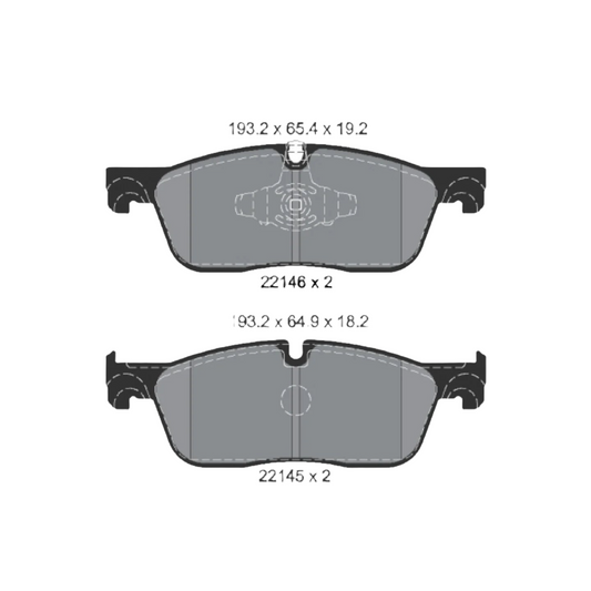 Front Brake Pad C2C41984 LR061373 2214601 P44026  Compatible With LAND ROVER DISCOVERY SPORT L55 & RANGE ROVER EVOQUE L538 & JAGUAR XF