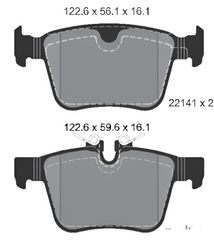 Rear Brake Pad J9C33358 LR110327 2214101 P86029  Compatible With LAND ROVER DISCOVERY SPORT L55 & RANGE ROVER EVOQUE L538 & JAGUAR XF & F-PACE X761