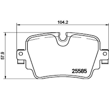 Rear Brake Pad C2D40929 2558501 P36032 Compatible With JAGUAR F-TYPE Convertible X152 & XJ X351