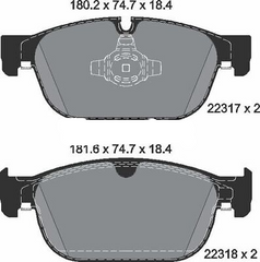 Front Brake Pad 31445975 2231701 P86027 Compatible With VOLVO S90 II 234 & V90 II Estate 235 & XC40 536 & XC60 II 246 & XC90 II 256