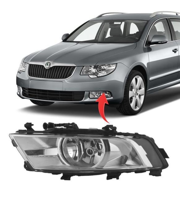 Fog Lamp (DRL) Set Left 3T0941701C 3TD941699A & Right 3T0941702C 3TD941700A Compatible With Skoda Superb (2013-2015) Tag No.178
