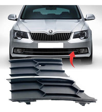 Front Bumper Grill Set (With Chrome) Left 3T0853665B 3T0853767A & Right 3T0853665B 3T0853768A Compatible With Skoda Superb (2013-2015) Tag No.513