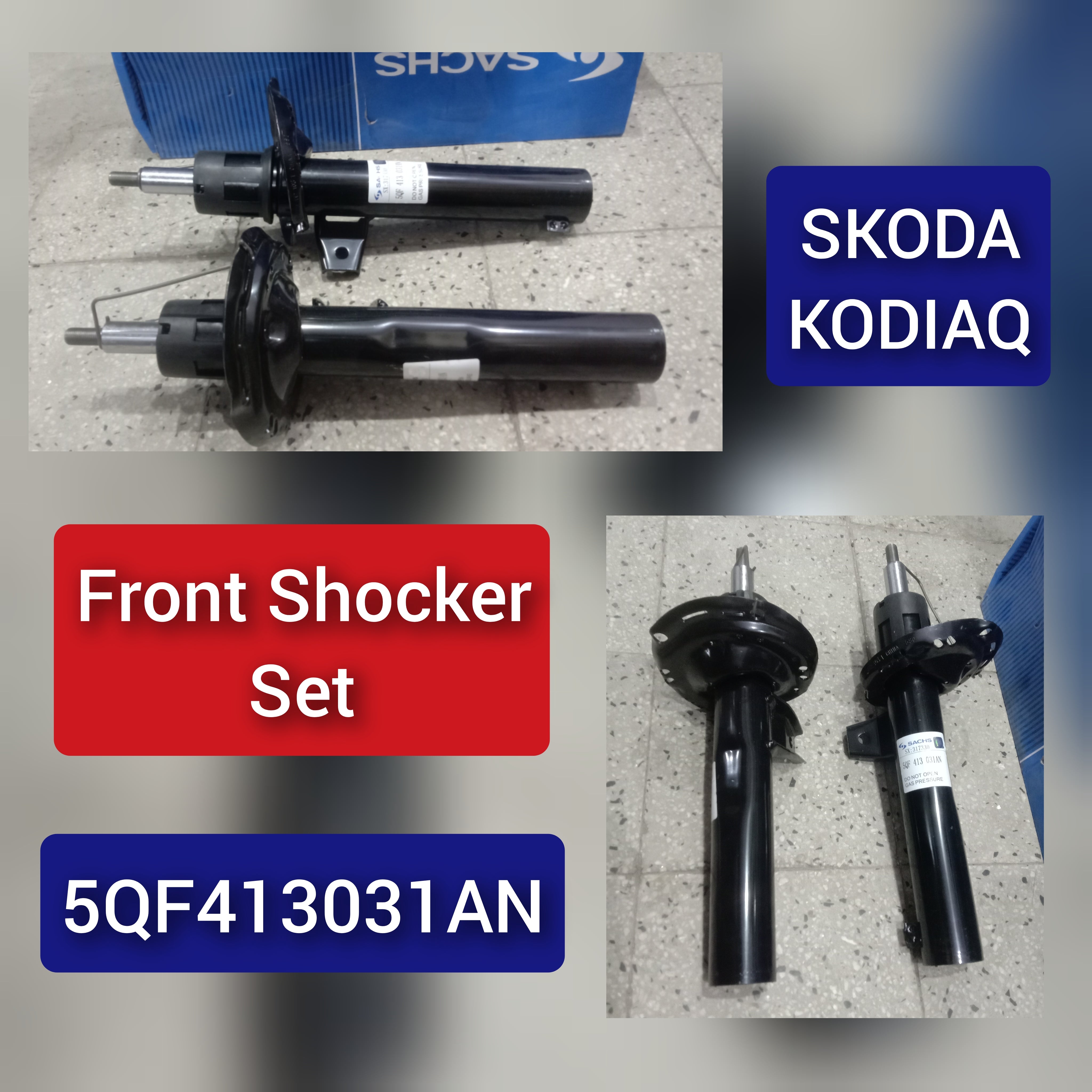 Front (Left & Right Same)  Shock Absorber 5QF413031AN 5QF413031AP Compatible With SKODA KODIAQ I (NS6, NS7, NV7) & SUPERB III (3V3) (1PCS)