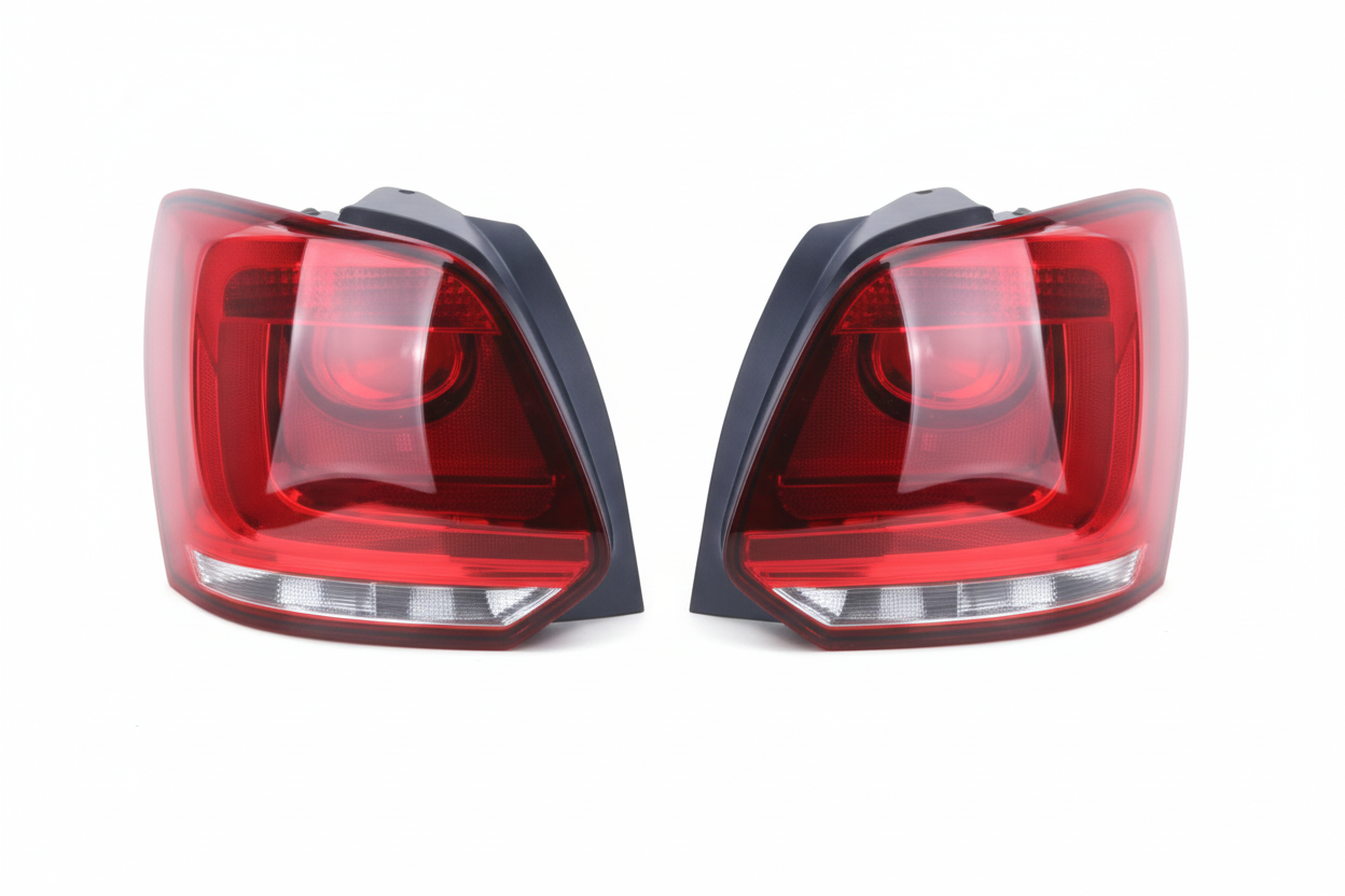 Tail Light Set Left 6R0807095 & Right 6R0807096 Compatible With Volkswagen Polo (2009)