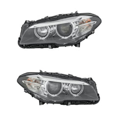 Complete Headlight (New) Assembly (AFS) Left 63117343907 & Right 63117343908 Compatible With BMW F10