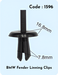 Fender Linning Clips (Set of 10) Code:1596 Compatible With BMW
