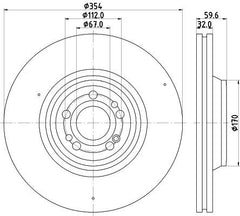 Front Brake Disc 1674210701 Compatible With MERCEDES BENZ GLE W167