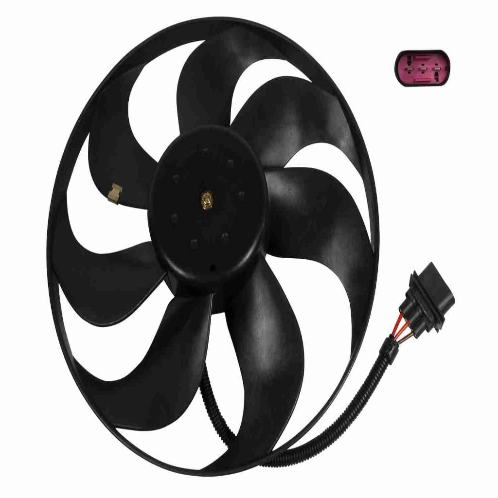 Engine Cooling Fan Motor Fan Assembly (Big) 6Q0959455Q Compatible With SKODA FABIA II (542) & OCTAVIA I (1U2) & VW NEW BEETLE (9C1, 1C1)