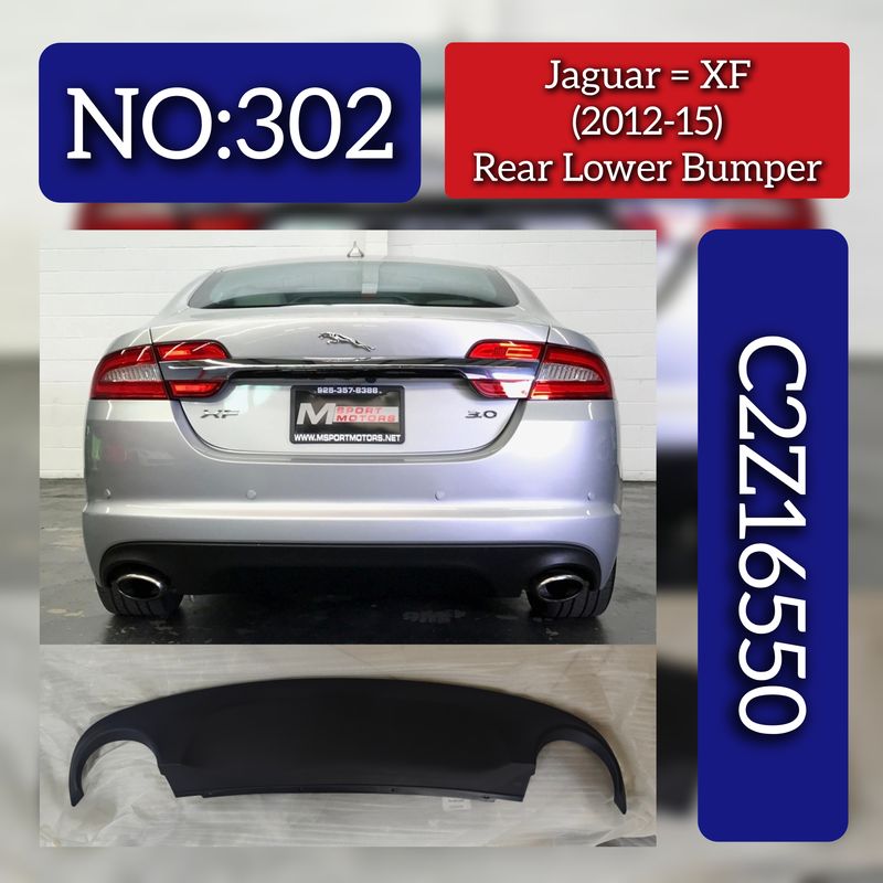 Rear Lower Bumper C2Z16550 Compatible With Jaguar XF (2012-2015) Tag No.302