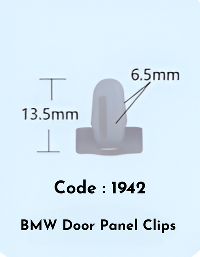 Door Panel Clips (Set of 10) Code:1942 Compatible With BMW