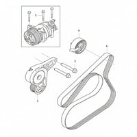 Multi Rib Belt 6PK1555 3473198 Compatible With VOLVO V40 Hatchback (525) (CONTINENTAL)