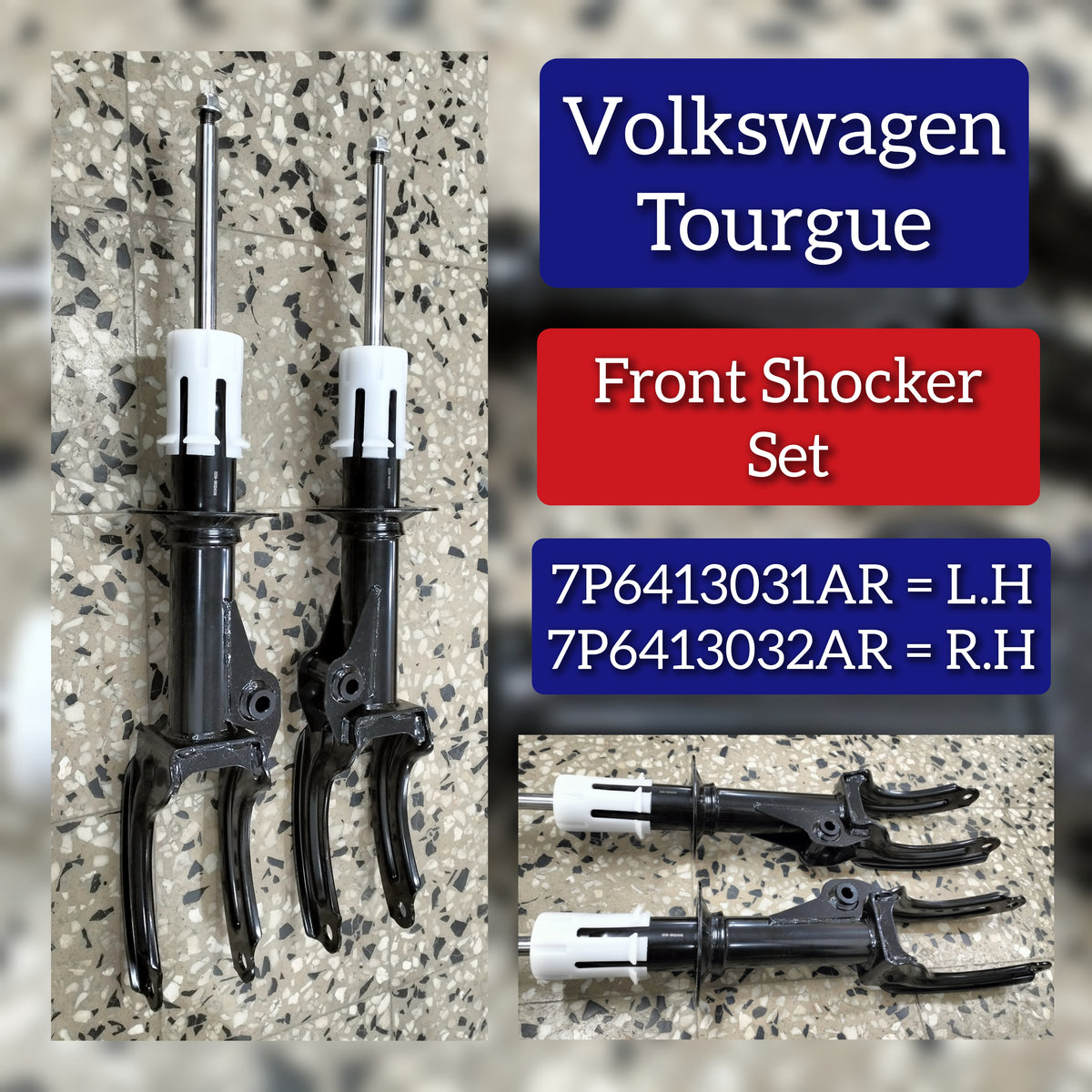 Front Right  Shock Absorber 7P6413032AR Compatible With VW TOUAREG (7P5, 7P6) (1PCS)