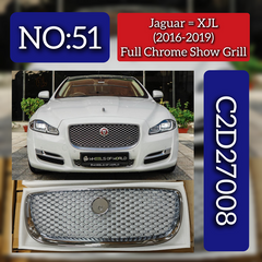 Full Chrome Show Grill C2D27008 Compatible With Jaguar XJL (2016-2019) Tag No.51