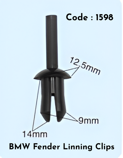Fender Linning Clips (Set of 10) Code:1598 Compatible With BMW