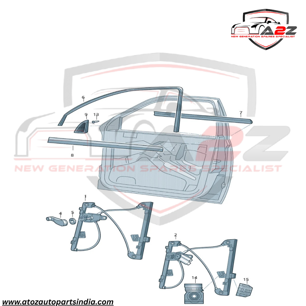 Front Left Glass Machine 1U0837461B Compatible With SKODA OCTAVIA I (1U2) OCTAVIA I Combi (1U5) (1996-2010)