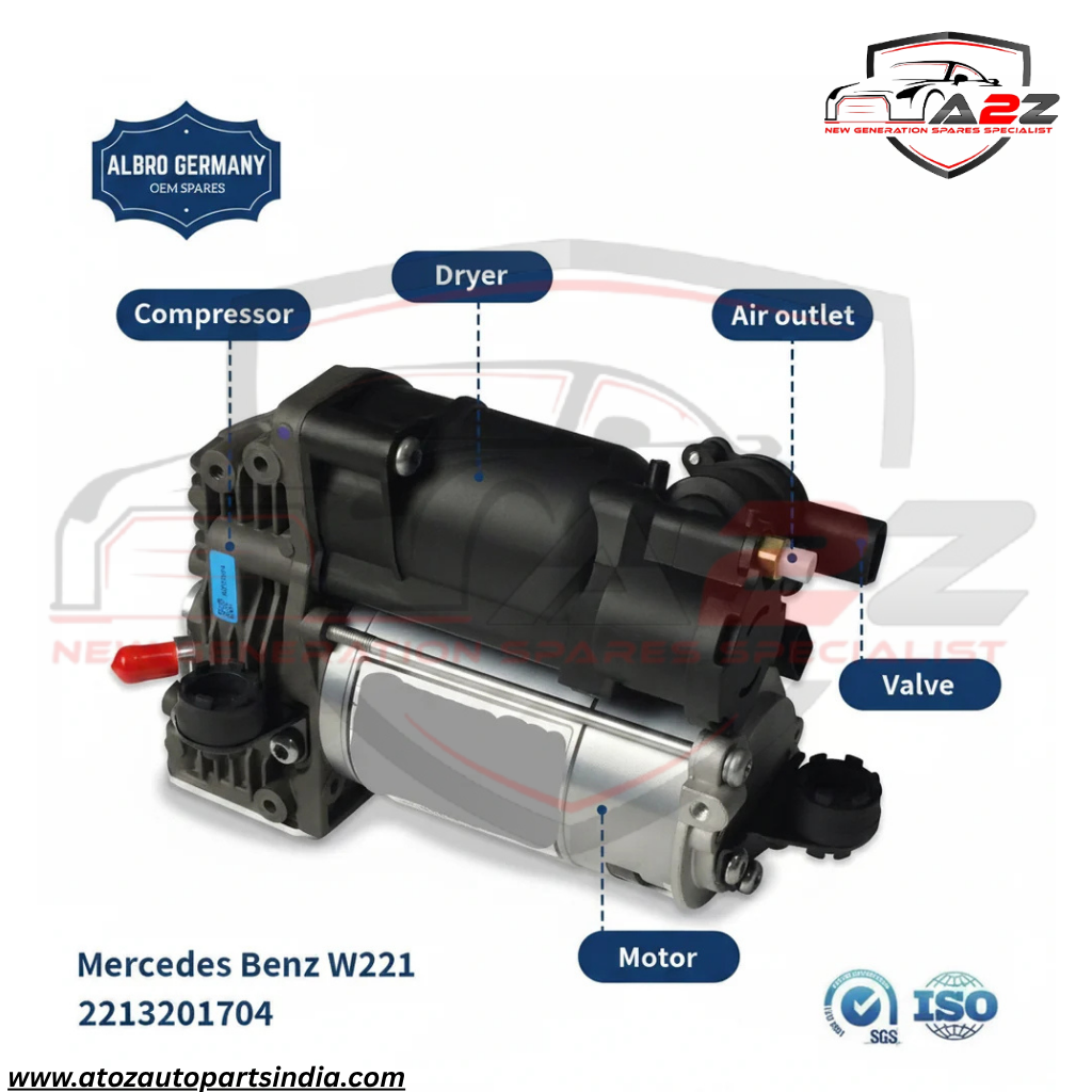 Air Suspension Compressor Pump 2213201604 2213200904 2213200304 2213200704 2213201704 Compatible With MERCEDES-BENZ S-CLASS W221, V221