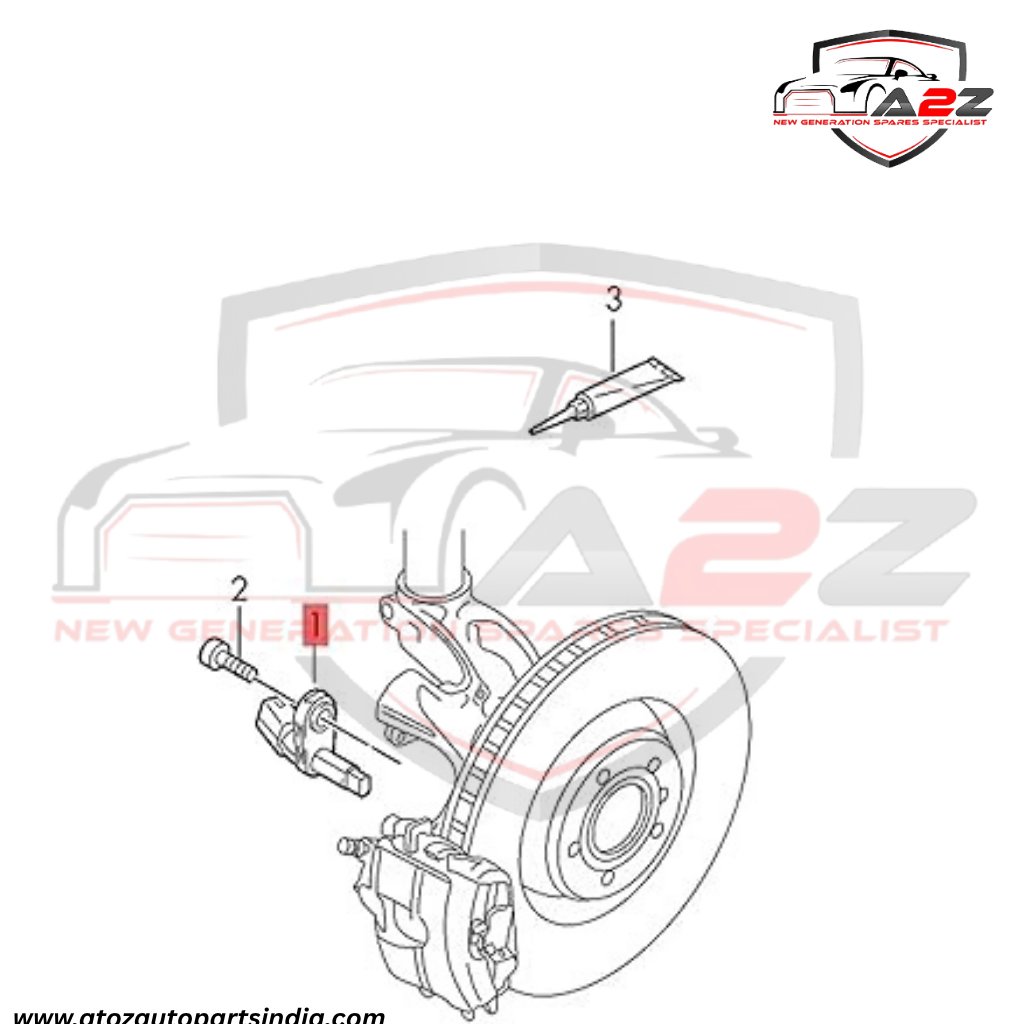 Front Left Wheel Speed Sensor 7H0927807 WHT003857 Compatible With AUDI Q3/Q7 (8UB, 8UG)