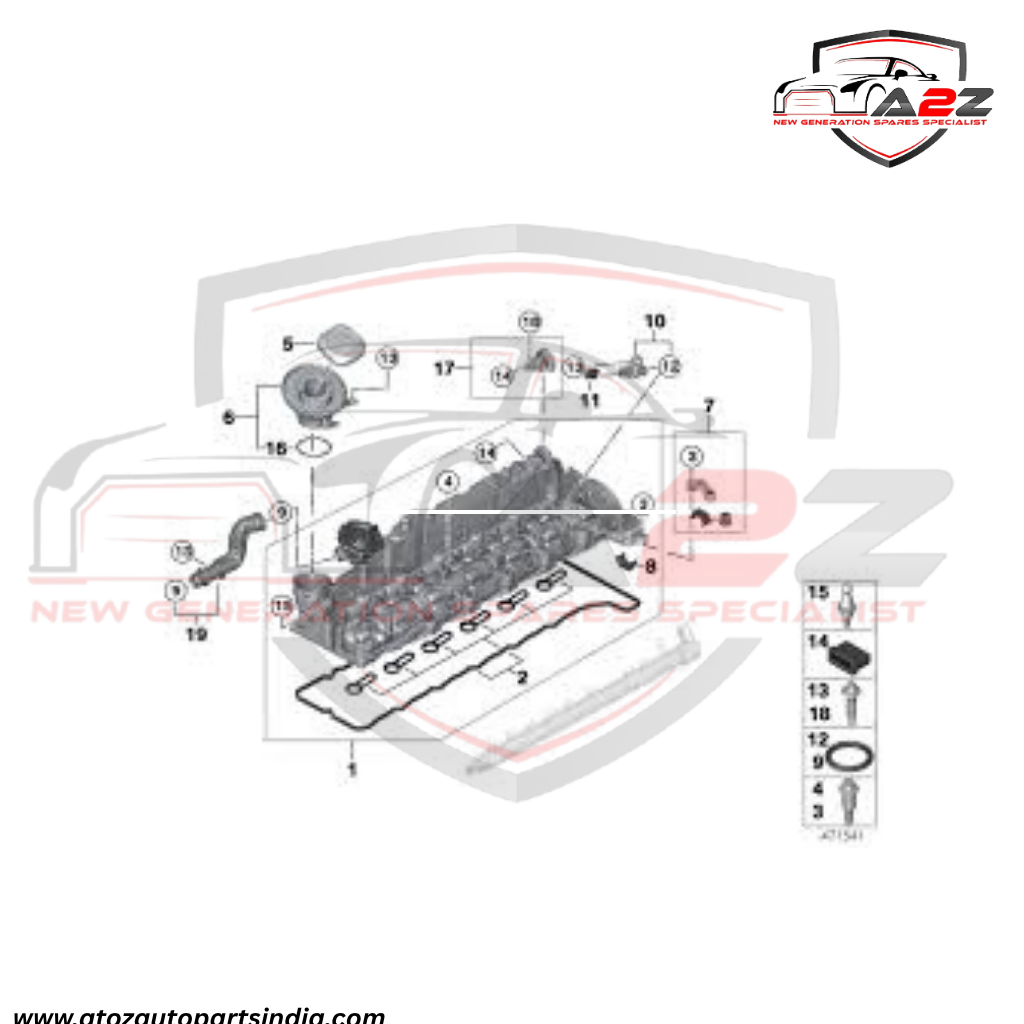 Cam Shaft Sensor 13627803093 Compatible With BMW 5 Series (F10) & 5 Gran Turismo (F07)