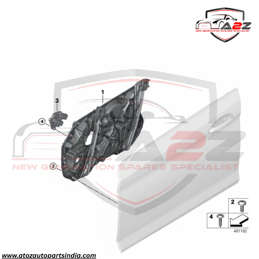 Front Right Window Regulator Assembly 51337487086 51337487996 Compatible With BMW G38