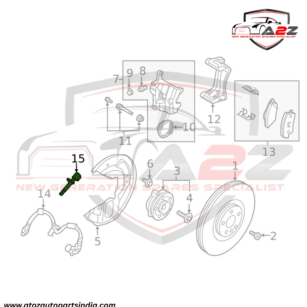 Front Left/Right ABS Wheel Speed Sensor 32214293 Compatible With   VOLVO XC40 (536 Tag.21