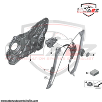 Rear Left Power Window Regulator 51358494805 Compatible with BMW 6 Series Gran Turismo G32