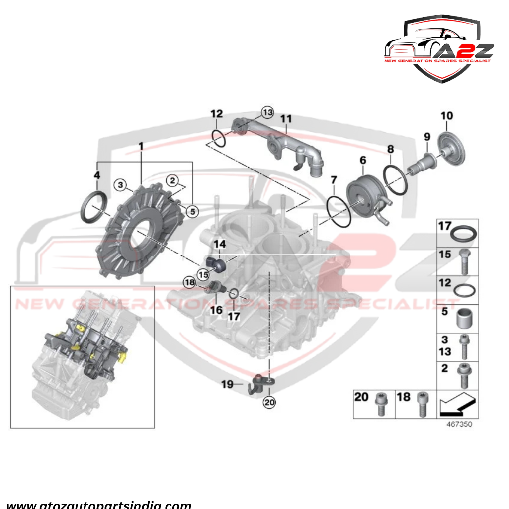 Cam Shaft Sensor 13627525015 Compatible With BMW 3 (E90) & 3 Convertible (E93) & 7 (F01, F02, F03, F04) & X3 (E83) & Z4 Roadster (E89)