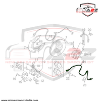 Front ABS Wheel Speed Sensor LR090860 & J8A29E731AA J8A29E731AB T4A12595 T4A41082 Compatible With LAND ROVER & RANGE ROVER VELAR (L560)