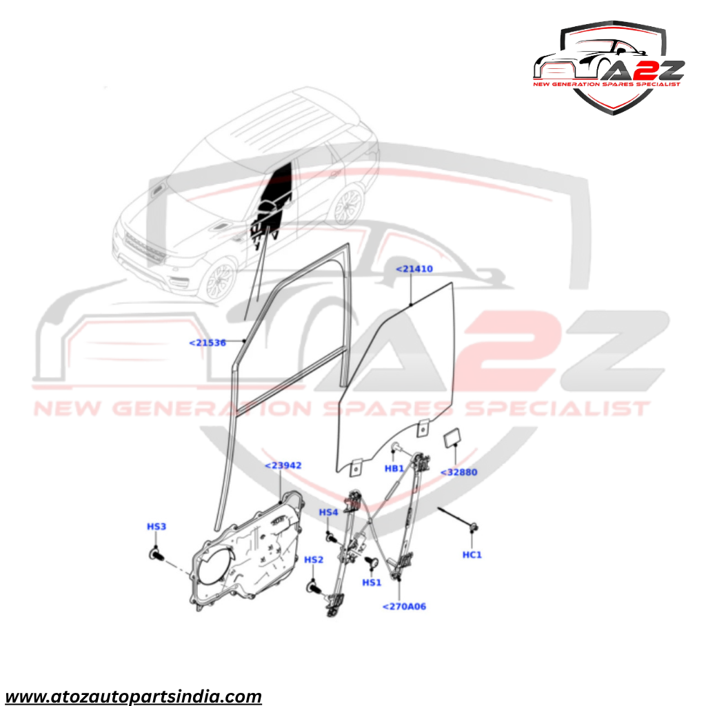 Front Left Power Window Regulator With Motor LR077816 LR057339 LR043935 Compatible with  LAND ROVER RANGE ROVER SPORT II (L494)