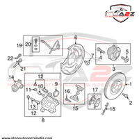 Rear Left/Right ABS Wheel Speed Sensor 31362355 Compatible With VOLVO S90 II (234) & V90 II Estate (235) & XC60 II (246) & XC90 II (256)