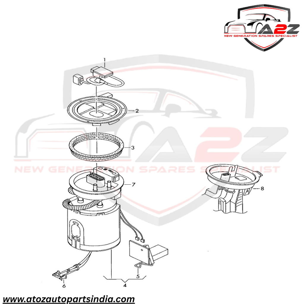 Fuel Pump 56D919679 Compatible With VW AMEO (631) & GOLF VII Van (5G1) & PASSAT B7 (362)  Tag-F-78