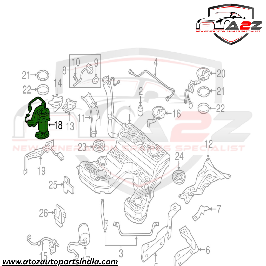 Fuel Pump Assembly 4H0906089A 4H0906091H Compatible With AUDI A8 D4 (4H2, 4H8, 4HC, 4HL) Tag No.67
