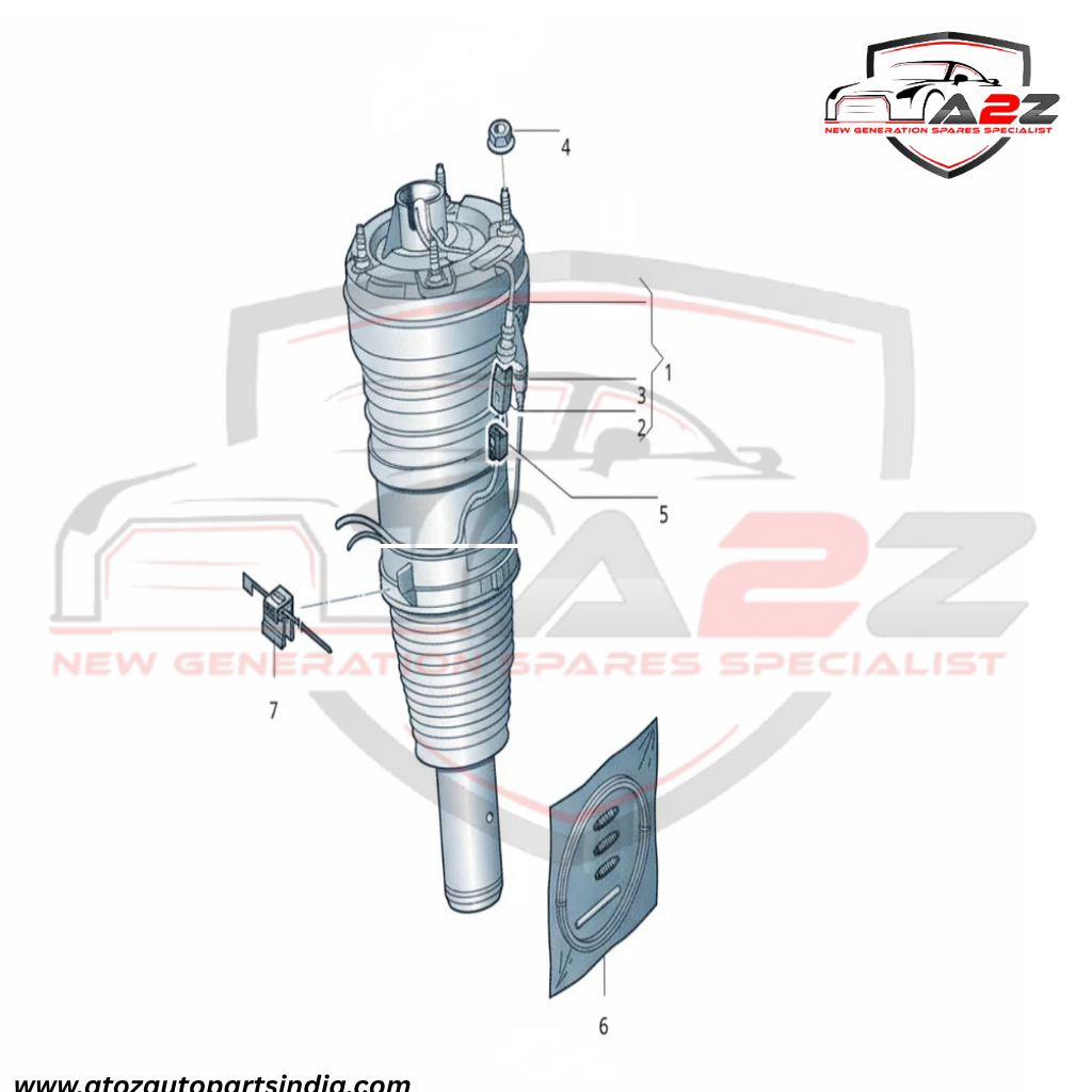 Front Air Suspension Shock Absorber 4H0616039AF 4H0616039AA 4H0616039AC 4H0616039AE  4H0616039AP Compatible With AUDI A6 4G & A8 D4 (4H2, 4H8, 4HC, 4HL) | A8 / S8 | A8L