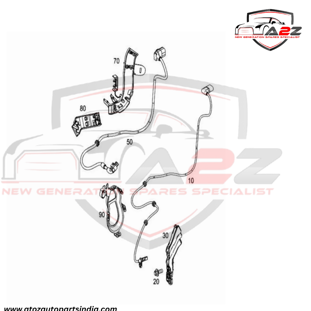 Rear Left/Right ABS Wheel Speed Sensor 2465400417 2469057603 2469059402 A2465400417 A2469059402 A2469057603 Compatible With MERCEDES-BENZ A-CLASS W176 & B-CLASS Sports Tourer W246 & CLA Coupe C117 & GLA-CLASS X156