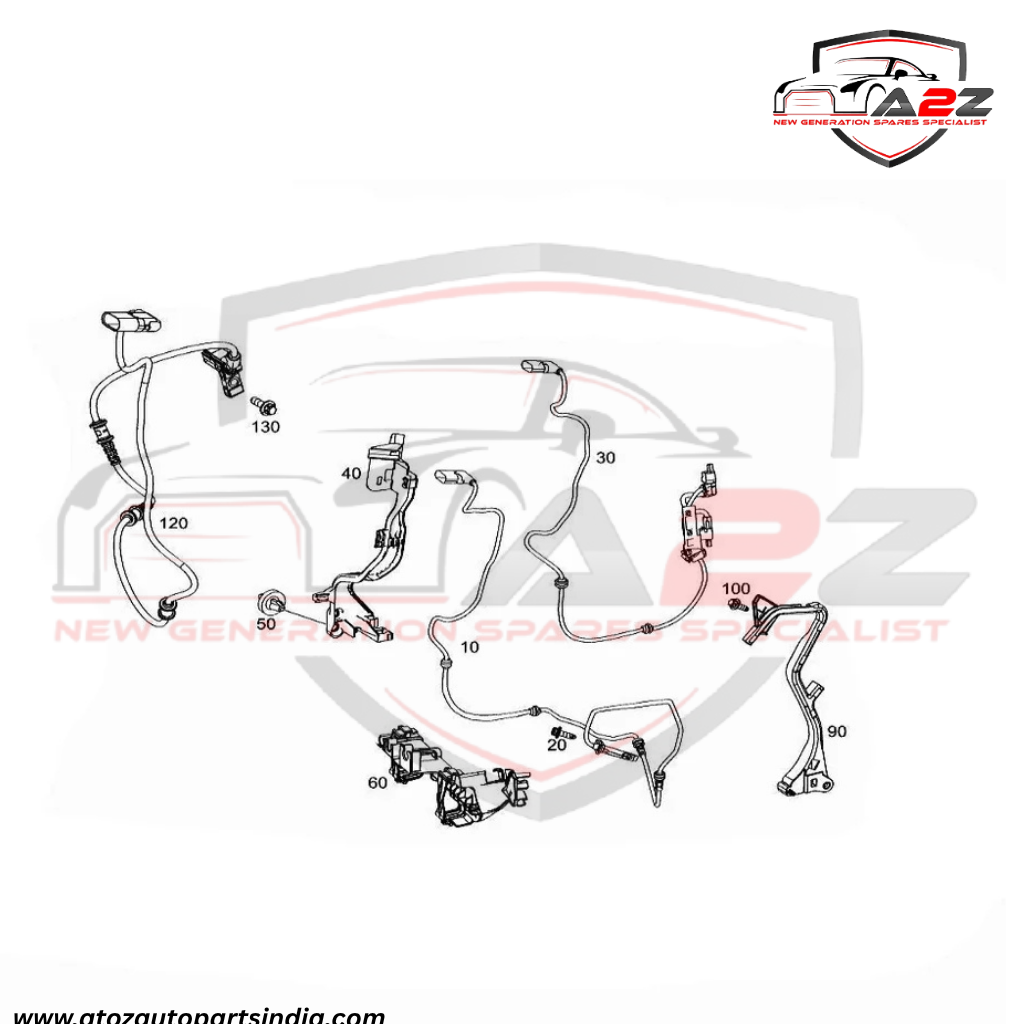 Front Right ABS Wheel Speed Sensor 2539053400 A2539053400 Compatible With MERCEDES-BENZ GLC Coupe C253